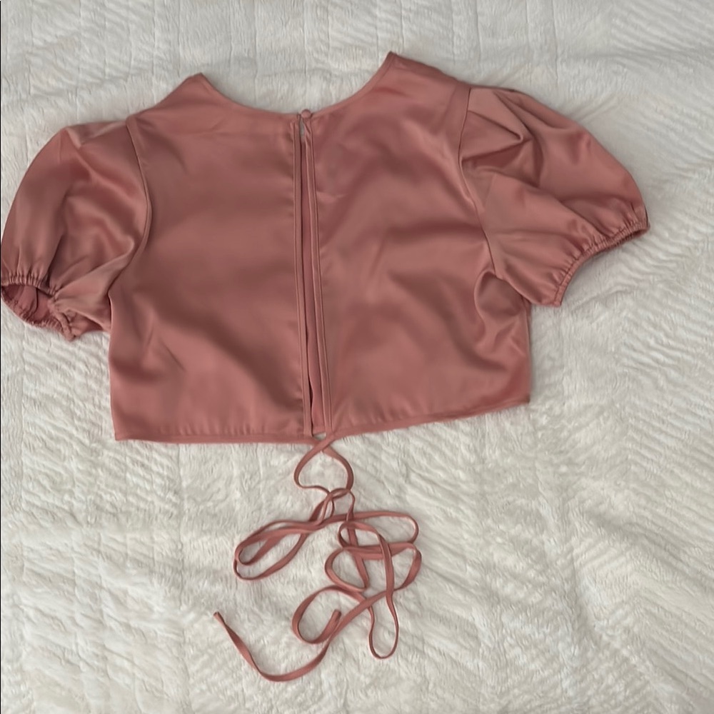 Perfect Pink Cropped Blouse